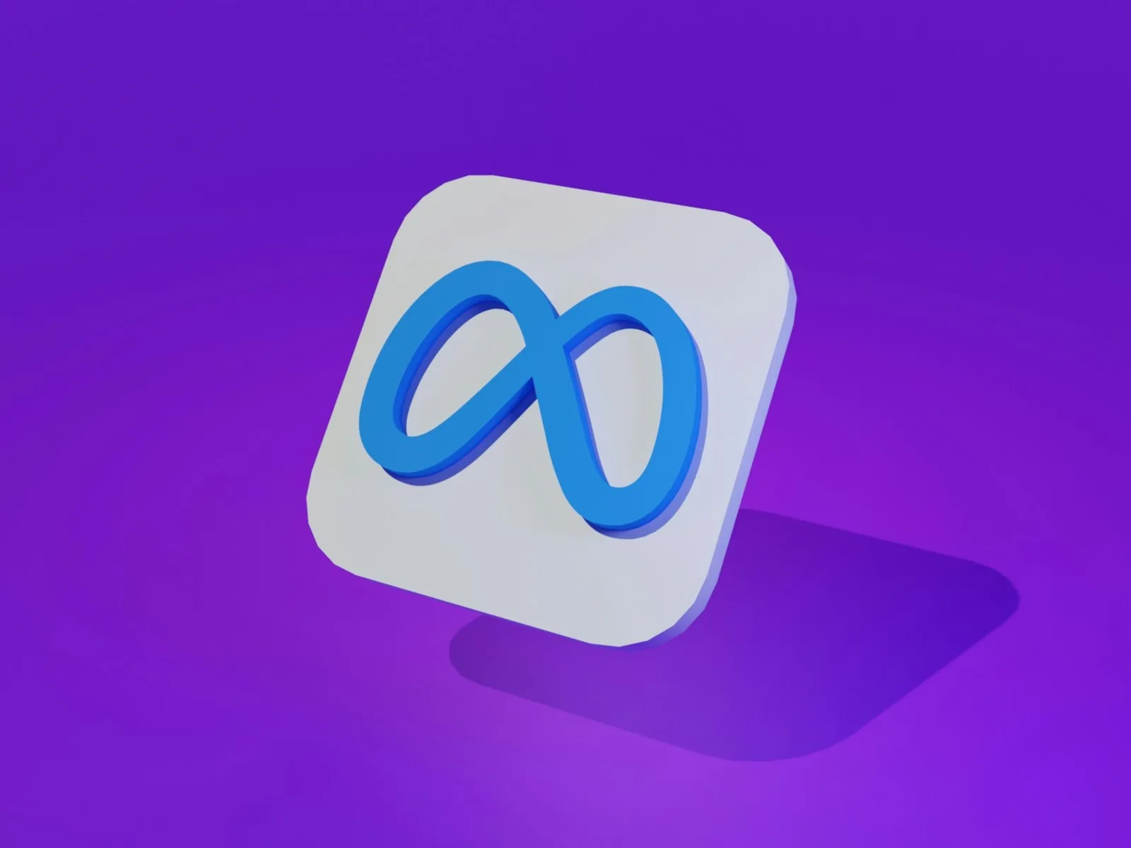 Meta logo on a 3D app icon, representing the Meta Muse AI agent
