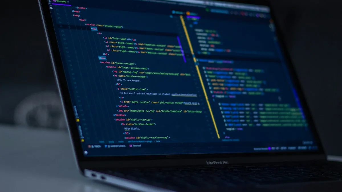 SafeTensors model file format code on laptop screen