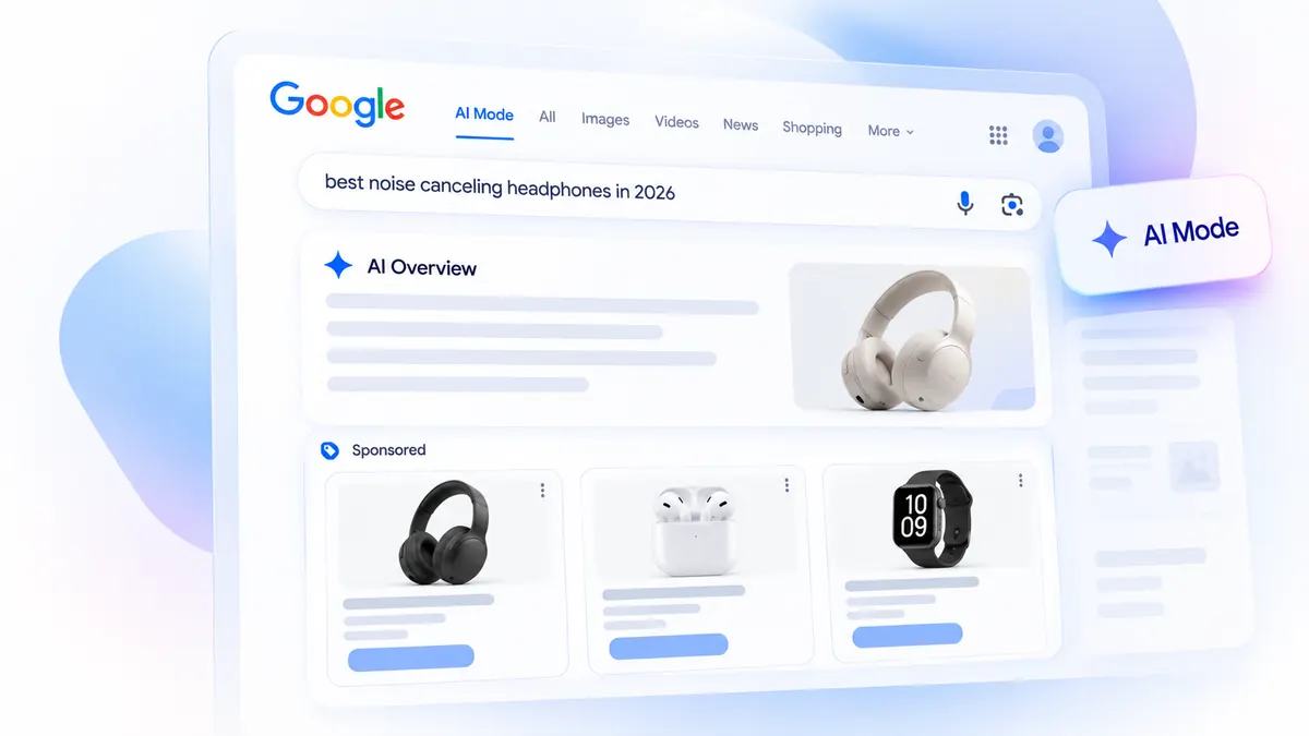 Sponsored product ads in Google AI Mode search results